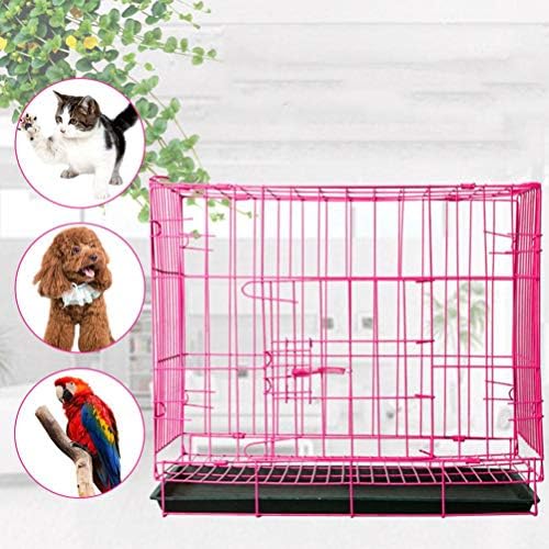 Tehaux Crates para cães internos, gaiola de gaiola de cães gaiola de cachorro 35 * 26 * 34 cm de cão de metal