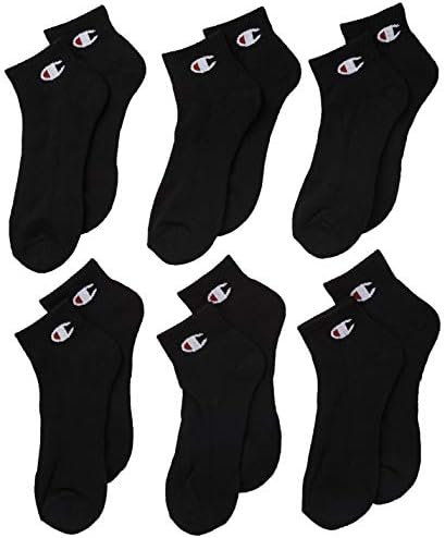Campeão de umidade dupla masculina seca meias de tornozelo; 6, 8, 12 pacotes disponíveis