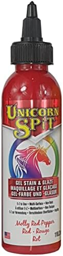 Unicorn cuspe 5770002 mancha de gel e esmalte, pimenta vermelha Molly 4,0 fl oz garrafa