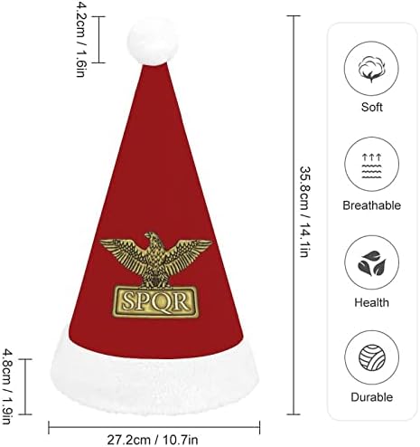 Golden emblem spqr natal chapéu personalizado chapéu de santa decorações engraçadas