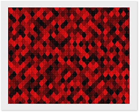 Red Kits de pintura de diamante em escala Red Halftone 5D DIY Full Frill Rhinestone Arts Decoração de