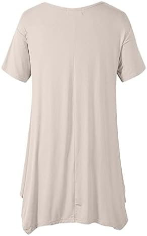 Crewneck de algodão com algodão da comigeewa camiseta básica da blusa para senhoras Summer Summer