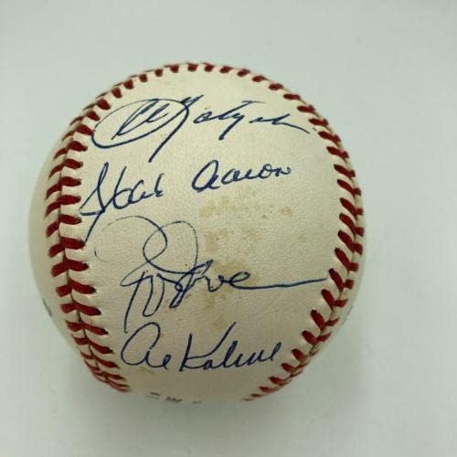 Willie Mays Hank Aaron Stan Musial 3.000 hits Clube assinado Baseball 13 Sig JSA COA - Bolalls autografados