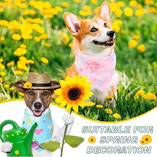 50 peças floris floral bandanas a granel primavera verão cão bandana bibs triangular cachorro cachorro
