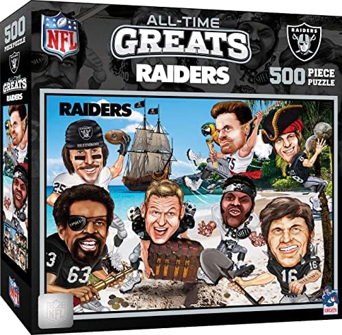Obras -primas 500 peças Sports Jigsaw Puzzle para adultos - NFL Las Vegas Raiders Gares de todos