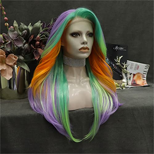 Imstyle Purple Lace Front Wigs Long Wig sintético para mulheres Hairla de cabelo de cabelo natural