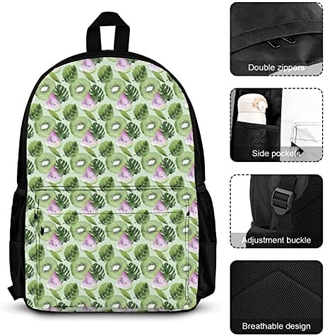 Tropical Palm Watemelon Kiwi Fruits Backpacks Conjuntos para viagens escolares Daypack Prints Bookbag com