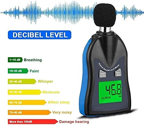 ZLXDP Digital Sound Nível de ruído Medidor de ruído 30-130dB Detector de áudio Decibel Tester