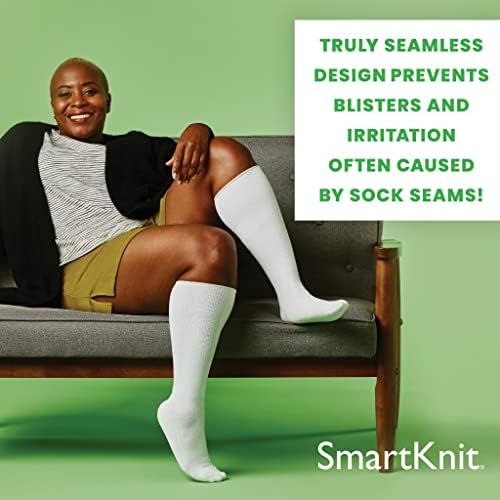 Smartknit sem costura meias para diabetes, artrite ou pés sensíveis, 1 par