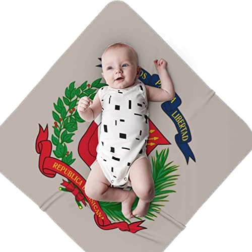 Emblema nacional do cobertor de bebê dominicano recebendo cobertor para capa de swaddle para recém -nascidos