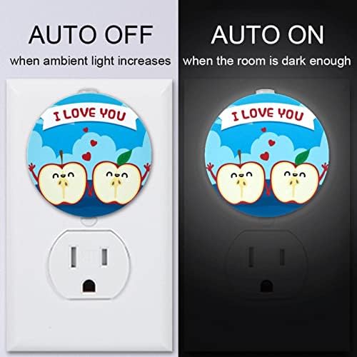 2 Pacote de plug-in Nightlight LED Night Light com sensor de entardecer para o amanhecer para o quarto