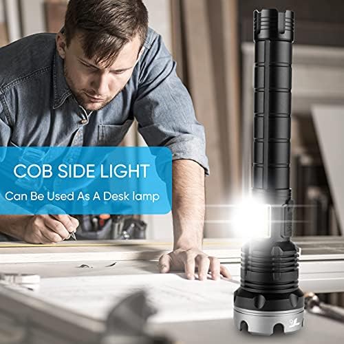 T6 lanternas de LED recarregáveis ​​altas lúmens, lanterna mais brilhante xhp90 com lateral lateral de cobra,