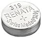 Renata 319 Bateria, Watch, Single Cell, Oxide Silver, 21 mAh, 1,55 V, SR64, Top plana