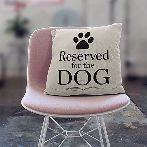 Reservado para a capa do cachorro, presentes para amantes de cães, capa de travesseiro de cachorro engraçado,