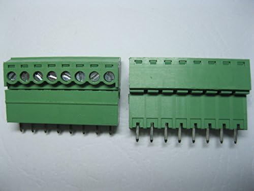 40 PCS pino reto 8pin/Way Pitch 3,81mm de parafuso conector de bloco de parafuso verde tipo trava com