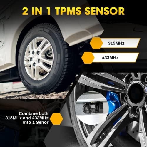 Autel TPMS Sensor MX Sensor Pressão Monitor de Pressão Sensor 2 em 1 TPMS Sensores 315MHz 433MHz, Substituídos