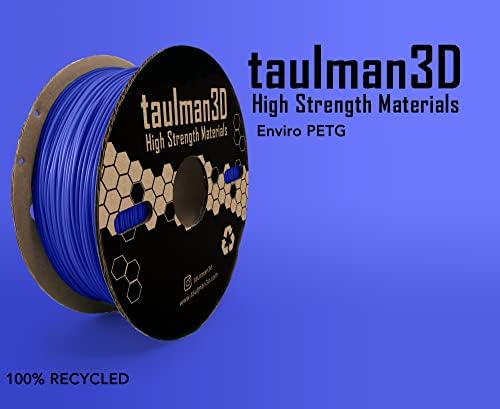 TAULMAN3D PETG Filamento reciclado 1,75 mm, consumíveis da impressora 3D, bobo de 1 kg, Enviro Petg