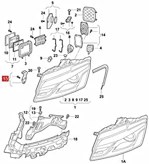 Kit de reparo de suporte de farol esquerdo dianteiro esquerdo 8R0998121 para Audi Q5 2009-2012