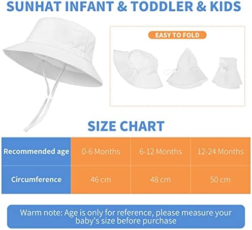 Poroka 4 pacote de pacote criança bebê sol protetora chapé chapéu ajustável chapéu de praia infantil sunhat para