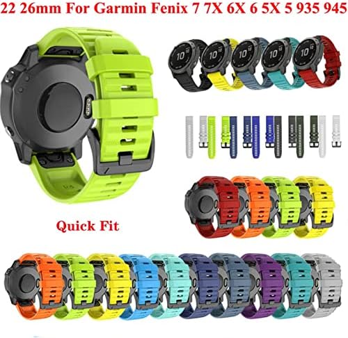 Kossma 26 20 22mm Silicone Retwan Watch Band Strap for Garmin Fenix ​​7x 6x Watch EasyFit Strap Strap