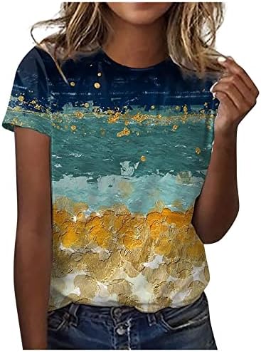 Camisetas gráficas para mulheres de verão da moda saia de manga curta camisetas de manga curta