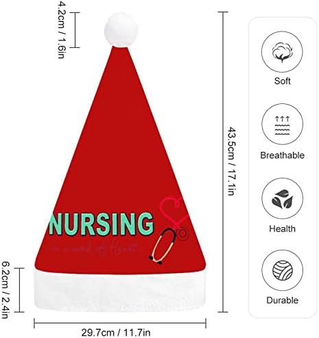 Enfermeiro trabalho de enfermagem de coração chapéu de Natal chapéus de santa decorações de árvore de natal decoração