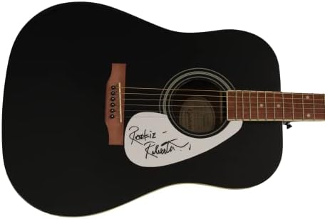 Robbie Robertson assinou autógrafo em tamanho grande Gibson Epiphone Guitar Guitar w/ James Spence Autenticação
