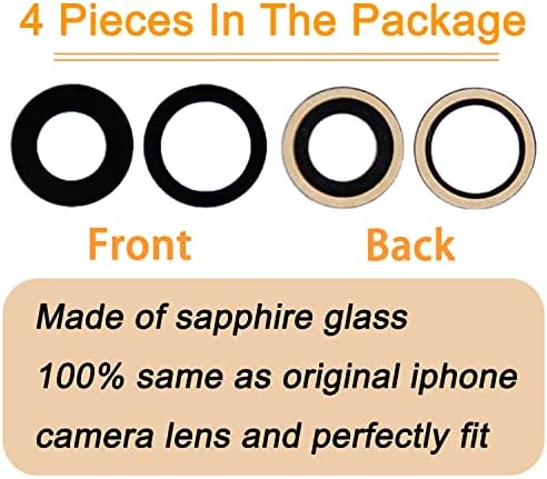 Substituição da lente da câmera de vidro traseira de 4pcs por kit de ferramentas e capa da câmera