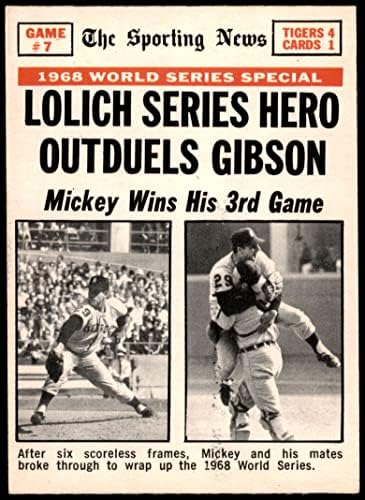 1969 O -Pee -Chee 168 1968 World Series - jogo 7 - Lolich Series Hero Mickey Lolich/Bill Freehan