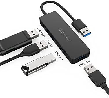 4-porta USB3.0 Hub, Goyiy Ultra-Slim Data USB Hub, Splitter USB para MacBook, Mac Pro, Mac mini, IMAC, Surface