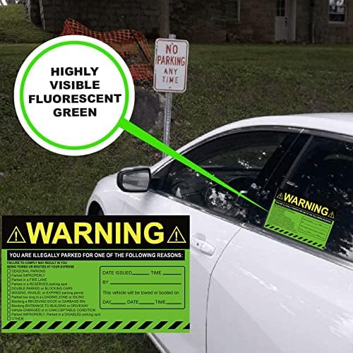 Adesivos de violação de estacionamento verdes Observe adesivos de violação de estacionamento adesivos