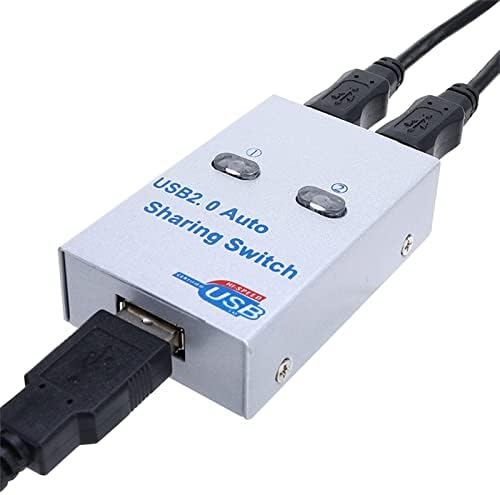 Switch de compartilhamento USB USB 2.0 Adaptador de comutador periférico Box 2 Computador Compartilhar 1 Hub de