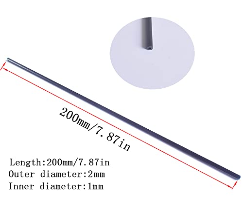 Pultrusão de tubo de fibra de carbono de 10pcs 2,0 mm x 1,0 mm de comprimento 200 mm, para quadcopter, projeto