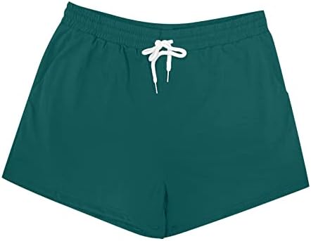 Shorts casuais para mulheres lounge de verão shorts de praia sólida solta shorts de cintura alta de cintura