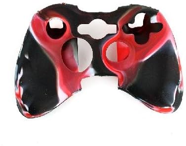 Caso de proteção de silicone Caso de pele para Xbox 360 Controlador Camouflage Red Black