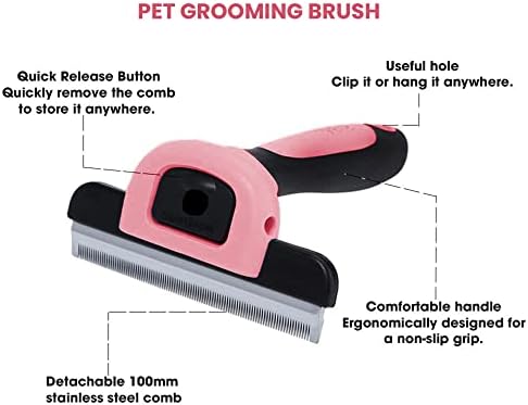 Escova de desesolas de cabelos Meric para cães, cães médios e de tamanho grande, ferramenta de limpeza de animais