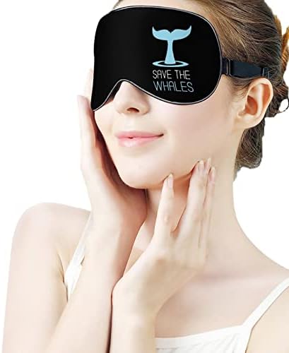 Salve as baleias máscara para os olhos do sono tampas macias de olho bloqueando as luzes vendidas com cinta ajustável