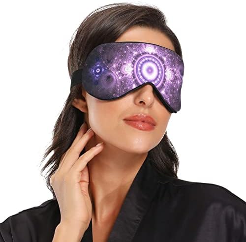 Galaxy Purple Breathable Sleeping Eyes Máscara, Feeling Sentir olho Tampa para descanso de verão,