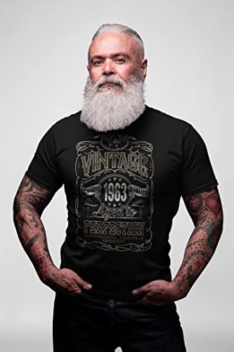 60º aniversário T -shirt Men - Vintage 1963 com perfeição - Presente de 60 anos