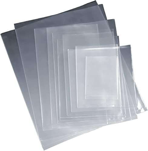 Múltiplos tamanhos de sacos poli planos claros - 10x12 e 2mil embalagens de plástico abertas e abertas