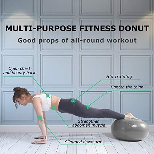 Donut de fitness atuert com bomba manual, estabilidade e exercício de força, núcleo e equilíbrio treinamento