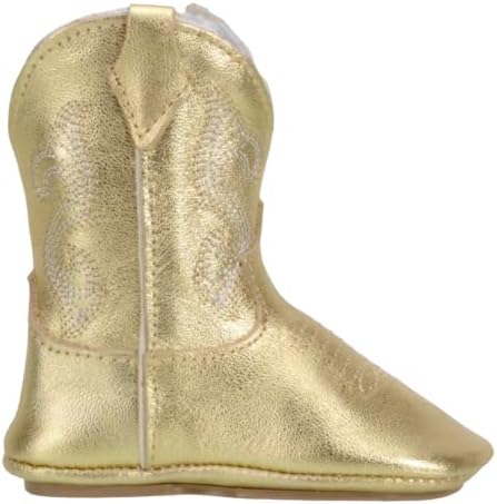 King EUA Texas Real Leather Western Boots - Cowboy Bootie para bebês infantil garotas meninas recém -nascidas