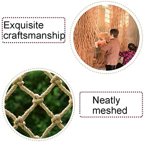 Rede de escalada Ouyoxi para crianças - rede multifuncional de corda de cânhamo para gaiola como rede