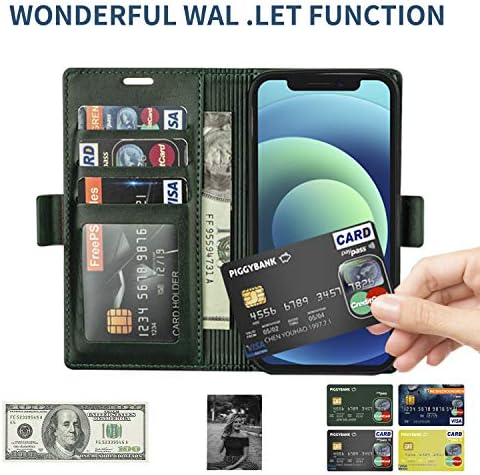 N.Bekus iPhone 12 Pro Max 6.7 Caixa de carteira capa com suporte de slot de cartão, Premium PU LATE CEAR