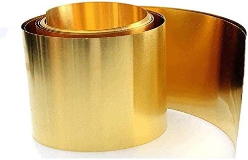 Nianxinn Brass Metal Finel Plate, 0,3 mm x 100 mm x 1000 mm, tamanho: 0,15 mm x 100 mm x 1000 mm de placa