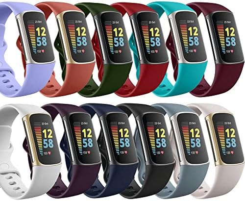Bandas de silicone maidea para Fitbit Charge 5 Bands Sport Watch Watch Substituição de Silicone Strap