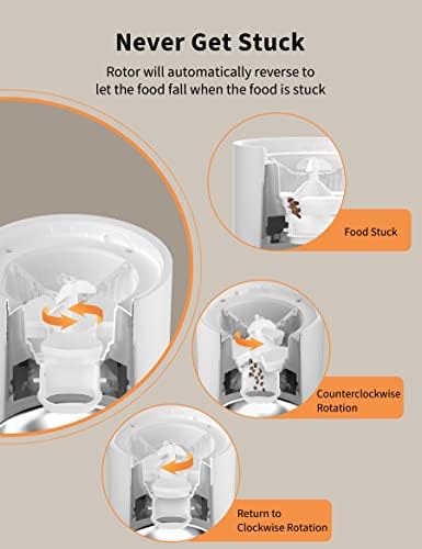 Alimentadores de gatos automáticos com cronometragem petratória - dispensador de alimentos secos de 4l de gato