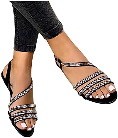 Sandálias de praia XIPCOKM para mulheres chinelas de chinelos de ponta aberta da moda sandália de férias de lesão