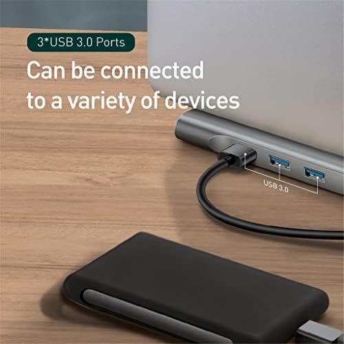 LhllHl USB tipo C Hub para 3.0 USB -compatível com interface de vídeo USB HubDouble 4K/HD