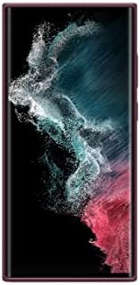 Samsung Galaxy S22 Tampa Ultra Silicone, caixa de telefone protetora, proteção suave, elegante, design fino, acabamento fosco, versão dos EUA, Borgonha,
